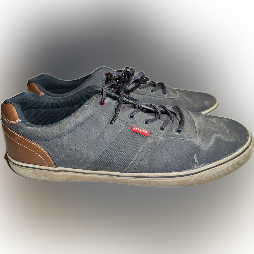 Levi's‎ Sneaker Shoe Men's Navy Blue Synthetic Leather Casual Classic Size 13